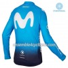 Tenue Maillot M/L + Collant à Bretelles 2018 Movistar Team Hiver Thermal Fleece N001